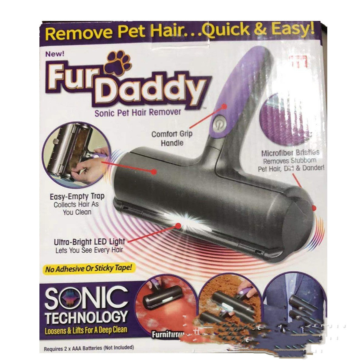Pet Roller Hair Adhesive With Light