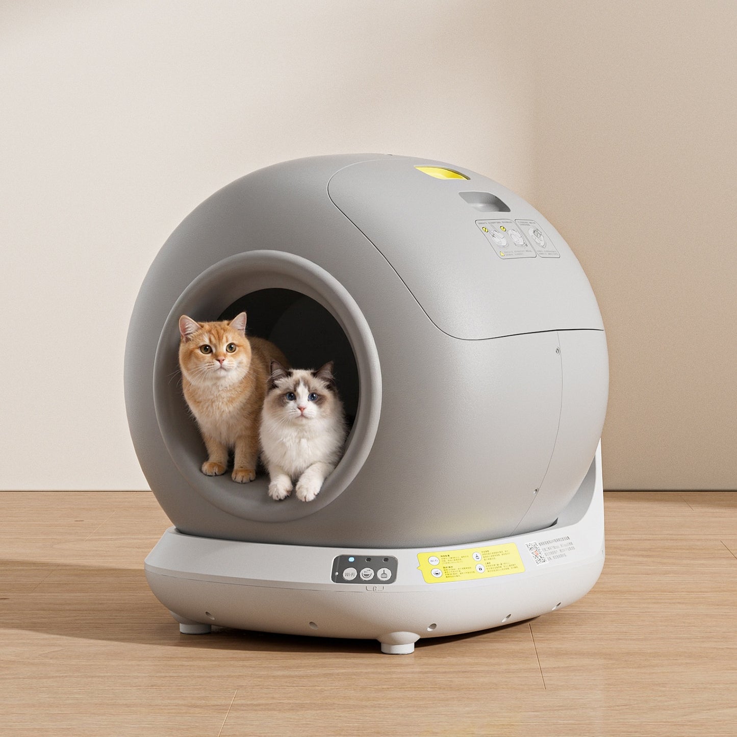 Fully Enclosed Automatic Self-cleaning Cat Litter Box With Extra-large Tray To Prevent Litter Tracking