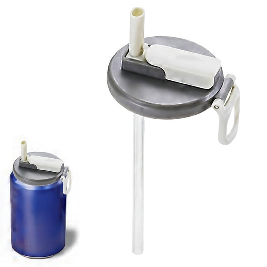 Soda Can Lid with Straw